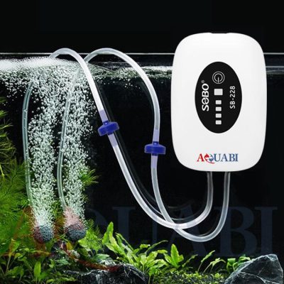 پمپ هوا شارژی دو خروجی آکواریوم SB-228 سوبو