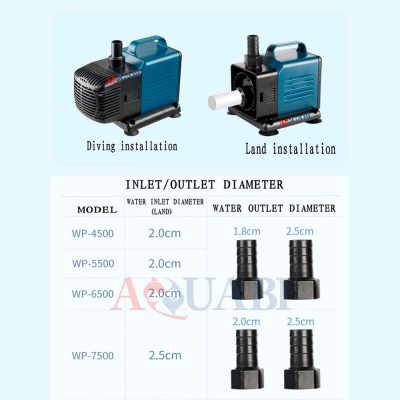 واتر پمپ آکواریوم WP-6500 سوبو (حداکثر هد 4 متر)