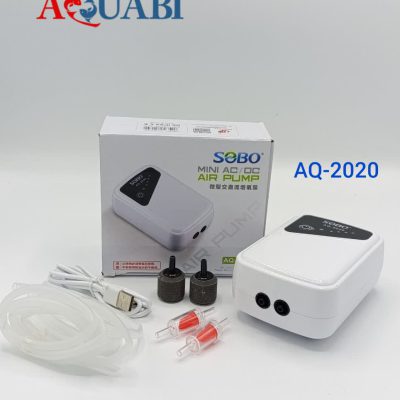 پمپ هوا شارژی 2 خروجی AQ-2020 سوبو