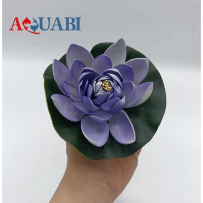 گیاه مصنوعی آکواریوم گل نیلوفر آبی رنگی مقایسه