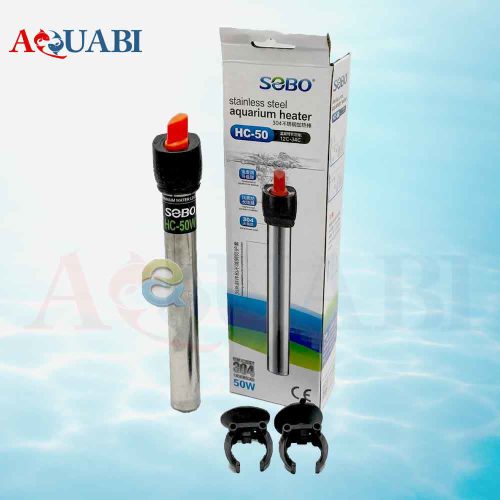 بخاری آکواریوم استیل 50 وات سوبو
