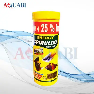 غذا ماهی آکواریوم انرژی اسپیرولینا مدیوم پلت 100g